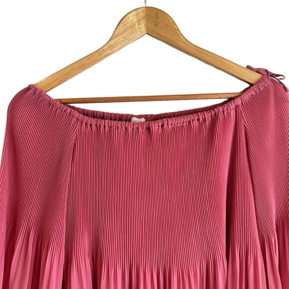 Aritzia Wilfred Talence Off-the-Shoulder Pink Blouse Size Small - Picture 4 of 8